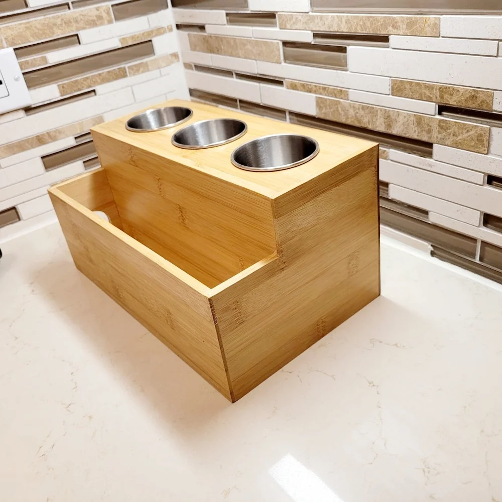 Brand new Bamboo Hair accessory Organizer for countertop or wall mounted